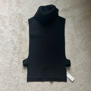 Anthropologie NWT Black Turtleneck Sweater Vest. One size.
